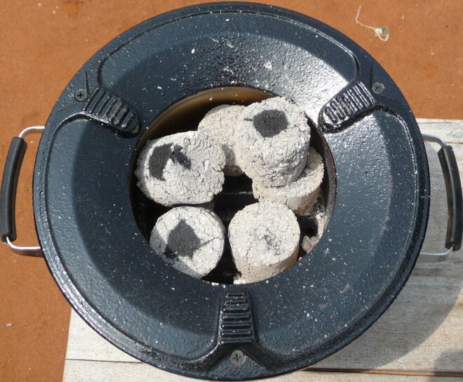 briquettes with improved cooking stove