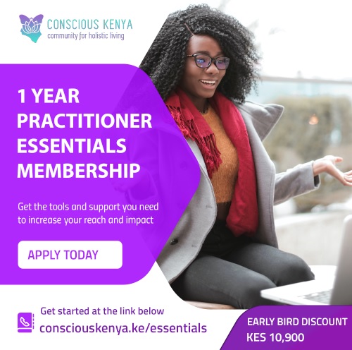 1 Year Conscious Kenya therapist counsellor coach healer teacher yoga directory listing advertise Practitioner Essentials Membership small (1)