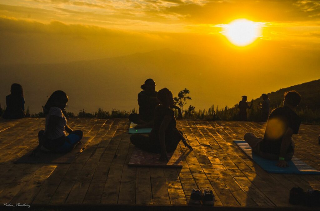 sunset yoga conscious kenya sky camp