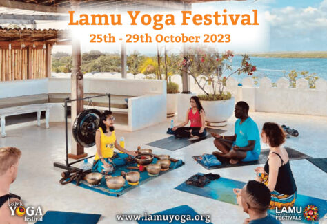 lamu yoga festival kenya international narissa earthchild sound healing poster