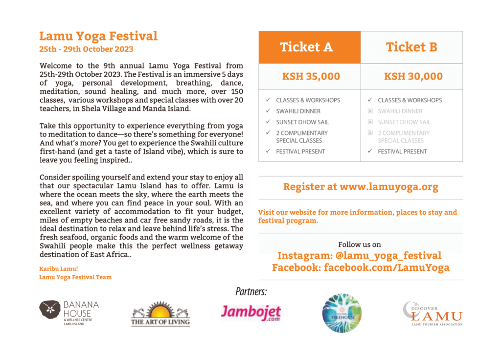 Lamu yoga festival registration info
