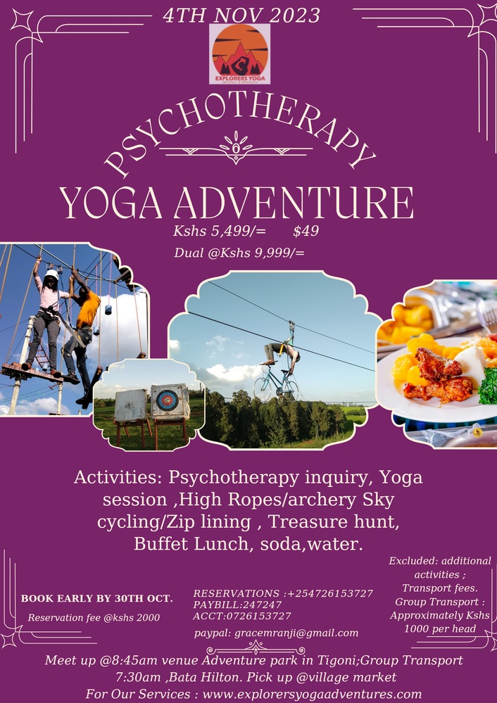 Check details for coming Yoga adventure